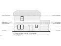 Rear elevation of a two-story home featuring horizontal siding, a door, and window placements at 2535 Whitetail Rd, Nashville, NC 27856