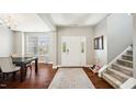 Spacious foyer with hardwood floors, staircase and lots of natural light at 912 Beech Glen Dr, Mebane, NC 27302