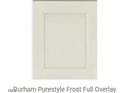 This is a Durham Purestyle Frost Full Overlay cabinet sample in neutral color at 195 Steel Spring Ln # 20, Angier, NC 27501