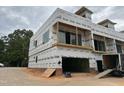 New construction townhome exterior and garage at 1523 1/2 Sunrise Ave, Raleigh, NC 27608