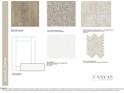 Selection of interior finishes including flooring, carpet, tile backsplash, and white shaker cabinets at 2000 Clydner Dr, Apex, NC 27523