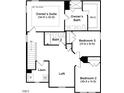 Second floor layout featuring owner's suite, loft, laundry, and two bedrooms at 230 Steel Spring Rd # 49, Angier, NC 27501