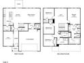 Detailed floor plan showcasing the layout of both the first and second floors of the house at 658 White Birch Ln, Angier, NC 27501