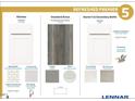 Selection of interior materials, including white cabinets, vinyl plank flooring, and quartz countertops at 1244 Hazelnut Ridge Ln, Knightdale, NC 27545