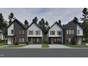New construction homes with a modern design, showcasing clean lines and varied textures at 1800 Pershing Rd, Raleigh, NC 27608