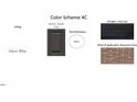 A detailed color scheme showing the exterior colors, including siding, shutters, shingles, and brick at 132 Sagamore Avenue, Angier, NC 27501