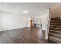 Spacious living room features hardwood floors, recessed lighting, and an open floor plan at 140 Camel Crazies Pl # 39, Lillington, NC 27546