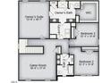 Second floor floorplan featuring owner's suite, owner's bath, 3 bedrooms, 2 baths, a game room and laundry at 1913 Ballard Rd # 193, Fuquay Varina, NC 27526
