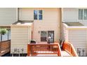 Enjoy outdoor living on this private deck, perfect for grilling and relaxing at 704 Benchmark Dr, Raleigh, NC 27615