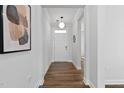 Bright entryway showcasing hardwood floors, recessed lighting and neutral wall paint at 108 Valley View Dr, Chapel Hill, NC 27516