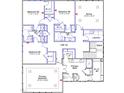 Second floor plan includes four bedrooms, three bathrooms, a bonus room and laundry at 15 Guardian St, Youngsville, NC 27596