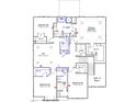 Detailed second-floor plan featuring primary bedroom, three additional bedrooms, a loft, and three bathrooms at 40 Accord Dr, Youngsville, NC 27596