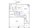 Detailed first-floor plan showing layout of kitchen, dining, Gathering room, guest bedroom, and two-car garage at 40 Accord Dr, Youngsville, NC 27596