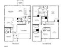 Detailed floor plan showcasing the layout of the first and second floors at 753 Deschutes Dr, Garner, NC 27529