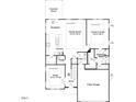 Layout of the first floor featuring a kitchen, Gathering room, study, and two car garage at 162 Sugar Pine Drive, Franklinton, NC 27525