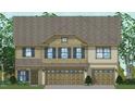 Rendering of a two-story home with a two-car garage, complemented by trees and simple landscaping at 30 Bold Dr, Youngsville, NC 27596