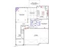 Detailed first-floor plan featuring a Gathering room, kitchen, dining room, guest bedroom, and a two-car garage at 30 Bold Dr, Youngsville, NC 27596