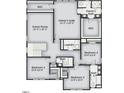 Second floor plan with Owner's Suite, bedrooms, laundry and game room at 1891 Ballard Rd # 192, Fuquay Varina, NC 27526