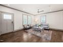 Bright living room featuring hardwood floors and stylish decor at 905 E Lenoir St, Raleigh, NC 27610