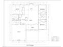 Detailed first floor plan showing layout of kitchen, bedrooms, and garage at 13169 S Nc-231 Hwy, Middlesex, NC 27557