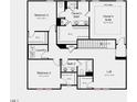Upstairs floorplan showcasing four bedrooms, three baths and a loft, perfect for comfortable living at 174 Hickory Grove Dr, Sanford, NC 27330
