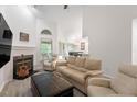 Spacious living area with fireplace and open floorplan, creating a comfortable, modern space at 111 Killam Ct # 2A, Cary, NC 27513