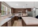 Modern kitchen with stainless steel appliances and a stylish island at 6082 Zachary Lane Ln # 1S, Oxford, NC 27565