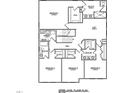 Upper-level floor plan featuring 4 bedrooms, 3 bathrooms, laundry, loft and walk-in closets at 633 Conover Rd, Durham, NC 27703