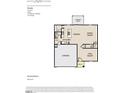 Brooke First Floor elevation B featuring a 3 car garage, kitchen, dining, Gathering and flex rooms at 11121 Salers Loop, Middlesex, NC 27557