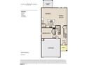 First floor floor plan featuring an open concept kitchen, dining room, Gathering room, and a two car garage at 11147 Salers Loop, Middlesex, NC 27557