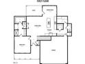 Floor plan of the main level of the house including the living room, kitchen, and garage at 164 Fish Camp Dr, Wendell, NC 27591