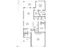 Detailed floor plan showcases the home's layout, including a primary suite, great room, and two-car garage at 5217 Bowes Meadow Ct # 14, Raleigh, NC 27610