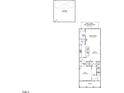 Open-concept floor plan with kitchen, Gathering room, flex space and garage layout at 763 Georgia'S Landing Pkwy # 118, Raleigh, NC 27603