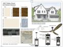 Exterior design scheme featuring white trim and siding, a metal roof, and flagstone porch at 1807 Ridley St, Raleigh, NC 27608