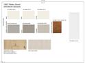 The interior design inspiration board showing paint colors, hardwood floors, and carpet selections at 1807 Ridley St, Raleigh, NC 27608