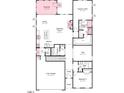 Detailed first-floor plan showcasing the layout of the home with bedrooms and gathering room at 2021 Clydner Dr, Apex, NC 27523