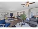 Open-concept living space combining kitchen, dining, and living area for seamless entertaining at 327 Augusta Pond Way # 172, Raleigh, NC 27603