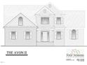 Exterior elevation of the Avon II showing brick and shingle siding and classic window placement at 7491 Sweetwater Dr, Nashville, NC 27856