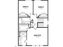 Second floor plan features main suite, two bedrooms, linen closet, and bathroom at 107 Legolas Ct, Middlesex, NC 27557