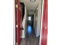 Inviting entryway showcasing hardwood floors and neutral paint at 2121 Lime St, Durham, NC 27704
