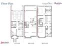 Floor plan illustrates the layout of this multi-story townhome at 635 Sawcut Ln, Apex, NC 27502