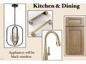 Kitchen and dining design options include lighting, hardware, fixtures, and cabinetry at 4248 Jacks Creek Trl, Burlington, NC 27215