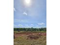 New home foundation on a construction site under a sunny blue sky at 131 River Chapel Dr, Fuquay Varina, NC 27526