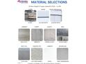 Material selections for a home including stone, siding, flooring, and tile at 131 River Chapel Dr, Fuquay Varina, NC 27526