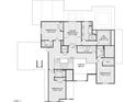 Upper level floor plan featuring five bedrooms, four baths and an open to below area at 459 Windfall Creek Dr, Chapel Hill, NC 27517