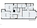 Layout showcasing the second floor featuring the primary bedroom and multiple guest bedrooms at 1310 Compass Dr, Durham, NC 27713
