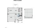 First floor plan showcasing an open concept kitchen, dining, and living room area at 70 Nebbiolo Dr, Youngsville, NC 27596