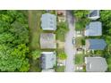 Aerial view shows the neighborhood streetscape at 2420 Sapphire Valley Dr, Raleigh, NC 27604