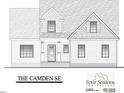 Blueprint of 'The Camden SE' model home with traditional design, multiple windows, and covered front porch at 824 Emmett Ct, Spring Hope, NC 27882
