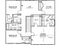 Detailed second floor plan with three bedrooms, two bathrooms, loft and office at 110 Cordoba Dr, Franklinton, NC 27525